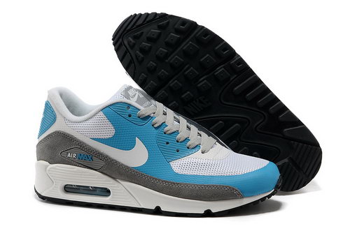 Nike Air Max 90 Hyperfuse Unisex Blue Gray Running Shoes On Sale